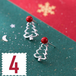 Trusta 2019 100% 925 Real Sterling Silver Fashion Women's Jewelry Sweet Christmas Stud Earring Gift For Girls Teens  Lady DA01