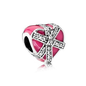 2019 Christmas New Fashion Love Flower Blossoms Starfish Glass Fit Pandora Bracelet Charms Women Bead DIY Jewelry Making