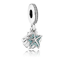 Load image into Gallery viewer, 2019 Christmas New Fashion Love Flower Blossoms Starfish Glass Fit Pandora Bracelet Charms Women Bead DIY Jewelry Making