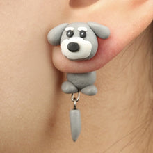 Load image into Gallery viewer, Handmade Polymer Clay Animal Stud Earrings For Women Cute 3D Cartoon Colorful Jewelry Lovely Flower Panda Pig Dog Cat Stitch