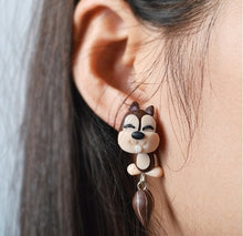 Load image into Gallery viewer, Handmade Polymer Clay Animal Stud Earrings For Women Cute 3D Cartoon Colorful Jewelry Lovely Flower Panda Pig Dog Cat Stitch