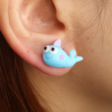 Load image into Gallery viewer, Handmade Polymer Clay Animal Stud Earrings For Women Cute 3D Cartoon Colorful Jewelry Lovely Flower Panda Pig Dog Cat Stitch