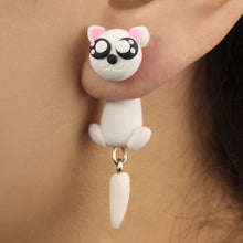 Load image into Gallery viewer, Handmade Polymer Clay Animal Stud Earrings For Women Cute 3D Cartoon Colorful Jewelry Lovely Flower Panda Pig Dog Cat Stitch