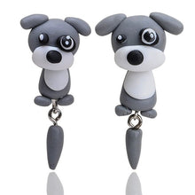 Load image into Gallery viewer, Handmade Polymer Clay Animal Stud Earrings For Women Cute 3D Cartoon Colorful Jewelry Lovely Flower Panda Pig Dog Cat Stitch