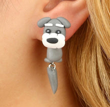 Load image into Gallery viewer, Handmade Polymer Clay Animal Stud Earrings For Women Cute 3D Cartoon Colorful Jewelry Lovely Flower Panda Pig Dog Cat Stitch