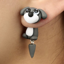 Load image into Gallery viewer, Handmade Polymer Clay Animal Stud Earrings For Women Cute 3D Cartoon Colorful Jewelry Lovely Flower Panda Pig Dog Cat Stitch