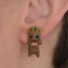 Load image into Gallery viewer, Handmade Polymer Clay Animal Stud Earrings For Women Cute 3D Cartoon Colorful Jewelry Lovely Flower Panda Pig Dog Cat Stitch