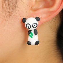 Load image into Gallery viewer, Handmade Polymer Clay Animal Stud Earrings For Women Cute 3D Cartoon Colorful Jewelry Lovely Flower Panda Pig Dog Cat Stitch