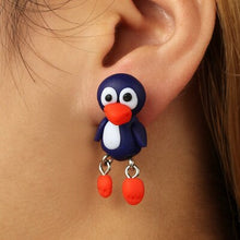 Load image into Gallery viewer, Handmade Polymer Clay Animal Stud Earrings For Women Cute 3D Cartoon Colorful Jewelry Lovely Flower Panda Pig Dog Cat Stitch
