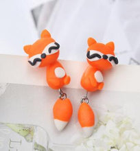 Load image into Gallery viewer, Handmade Polymer Clay Animal Stud Earrings For Women Cute 3D Cartoon Colorful Jewelry Lovely Flower Panda Pig Dog Cat Stitch