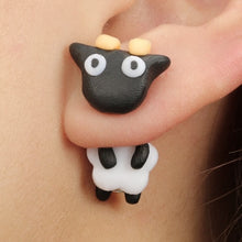 Load image into Gallery viewer, Handmade Polymer Clay Animal Stud Earrings For Women Cute 3D Cartoon Colorful Jewelry Lovely Flower Panda Pig Dog Cat Stitch