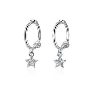 2019 New Small 925 Sterling Silver Hanging Stud Earrings For Women Star Cross Heart Ball Slice Charm Small Studs Earring XY900