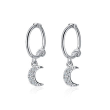 Load image into Gallery viewer, 2019 New Small 925 Sterling Silver Hanging Stud Earrings For Women Star Cross Heart Ball Slice Charm Small Studs Earring XY900