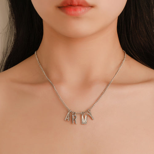 BTS Bulletproof Boys Park Ji Min Celebrity Style Army Necklace Fashion Korean-style Men And Women Lettered Choker Necklace