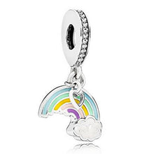 Load image into Gallery viewer, 2019 New Original Alloy Bead Holiday Travel Christmas Rainbow Charm Fit Pandora Bracelet Bangle Necklace DIY Women Jewelry Gifts