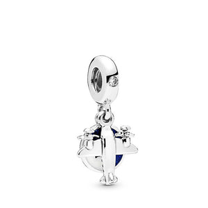 2019 New Original Alloy Bead Holiday Travel Christmas Rainbow Charm Fit Pandora Bracelet Bangle Necklace DIY Women Jewelry Gifts