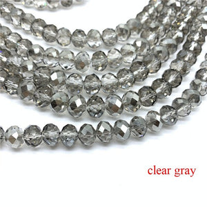 3X4/4X6/6X8/8X10mm Crystal Rondel Beads Glass Beads Faceted Crystal Beads for Jewelry Making Jewelry Accessories Translation Diy