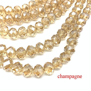 3X4/4X6/6X8/8X10mm Crystal Rondel Beads Glass Beads Faceted Crystal Beads for Jewelry Making Jewelry Accessories Translation Diy