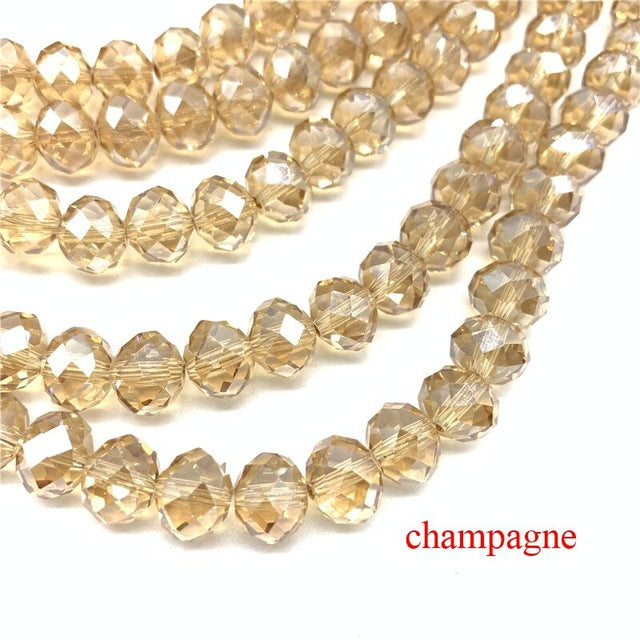 3X4/4X6/6X8/8X10mm Crystal Rondel Beads Glass Beads Faceted Crystal Beads for Jewelry Making Jewelry Accessories Translation Diy