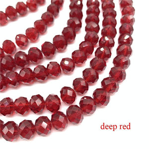 3X4/4X6/6X8/8X10mm Crystal Rondel Beads Glass Beads Faceted Crystal Beads for Jewelry Making Jewelry Accessories Translation Diy