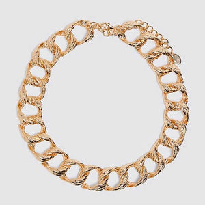 JUST FEEL ZA Chain Necklace Chokers For Women Gold Color Geometric Circles Pendant Necklaces Boho Maxi Statement Party Jewelry