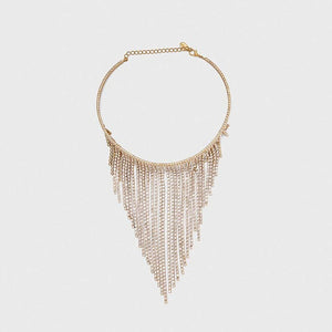 JUST FEEL ZA Chain Necklace Chokers For Women Gold Color Geometric Circles Pendant Necklaces Boho Maxi Statement Party Jewelry