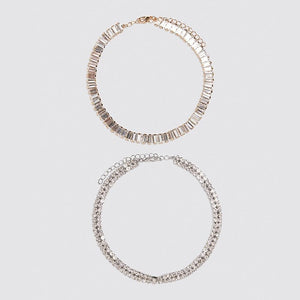 JUST FEEL ZA Chain Necklace Chokers For Women Gold Color Geometric Circles Pendant Necklaces Boho Maxi Statement Party Jewelry
