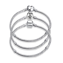 Load image into Gallery viewer, 2019 New Original Charm Bracelet Rose Gold Mickey Snake Chain Fit Pan Basic Bracelets For Fashion Women Beads DIY Jewelry