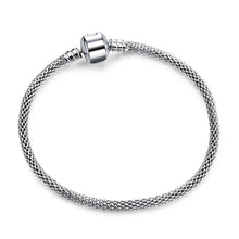 Load image into Gallery viewer, 2019 New Original Charm Bracelet Rose Gold Mickey Snake Chain Fit Pan Basic Bracelets For Fashion Women Beads DIY Jewelry