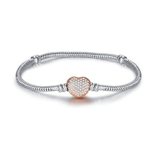 Load image into Gallery viewer, 2019 New Original Charm Bracelet Rose Gold Mickey Snake Chain Fit Pan Basic Bracelets For Fashion Women Beads DIY Jewelry