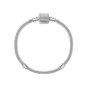 2019 New Original Charm Bracelet Rose Gold Mickey Snake Chain Fit Pan Basic Bracelets For Fashion Women Beads DIY Jewelry