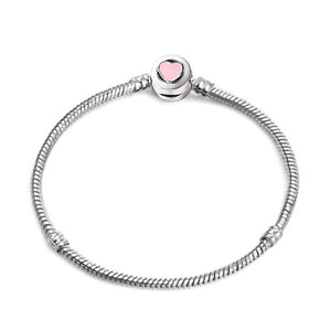 2019 New Original Charm Bracelet Rose Gold Mickey Snake Chain Fit Pan Basic Bracelets For Fashion Women Beads DIY Jewelry