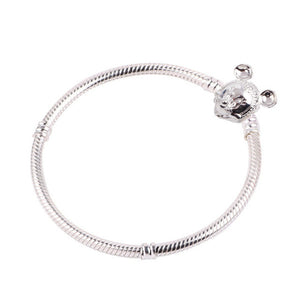2019 New Original Charm Bracelet Rose Gold Mickey Snake Chain Fit Pan Basic Bracelets For Fashion Women Beads DIY Jewelry