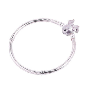 2019 New Original Charm Bracelet Rose Gold Mickey Snake Chain Fit Pan Basic Bracelets For Fashion Women Beads DIY Jewelry
