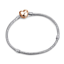 Load image into Gallery viewer, 2019 New Original Charm Bracelet Rose Gold Mickey Snake Chain Fit Pan Basic Bracelets For Fashion Women Beads DIY Jewelry