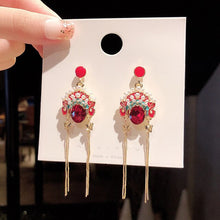 Load image into Gallery viewer, 2019 Fashion New Earrings For Women Jewelry Silver Tassel Heart geometric Stud Earrings Womens Set Cute Gift Earing Earring