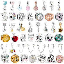 Load image into Gallery viewer, 2019 New Simple Style Safety Chain Rainbow Windmill Mouse Clip DIY Beads Fit Original Pandora Charms Bracelet Trinket Jewelry