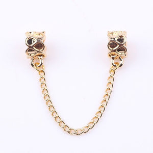 2019 New Simple Style Safety Chain Rainbow Windmill Mouse Clip DIY Beads Fit Original Pandora Charms Bracelet Trinket Jewelry