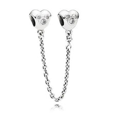 Load image into Gallery viewer, 2019 New Simple Style Safety Chain Rainbow Windmill Mouse Clip DIY Beads Fit Original Pandora Charms Bracelet Trinket Jewelry