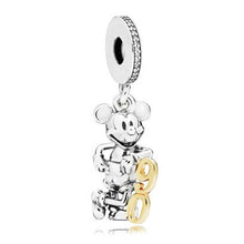 Load image into Gallery viewer, 2019 New Simple Style Safety Chain Rainbow Windmill Mouse Clip DIY Beads Fit Original Pandora Charms Bracelet Trinket Jewelry