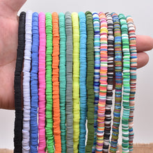 Load image into Gallery viewer, 6mm Flat Round Polymer Clay Beads Chip Disk Loose Spacer Handmade Beads For DIY Jewelry Making Bracelet Finding Mixed Color