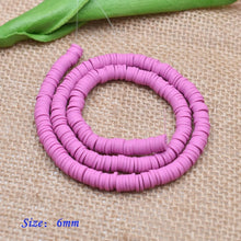 Load image into Gallery viewer, 6mm Flat Round Polymer Clay Beads Chip Disk Loose Spacer Handmade Beads For DIY Jewelry Making Bracelet Finding Mixed Color