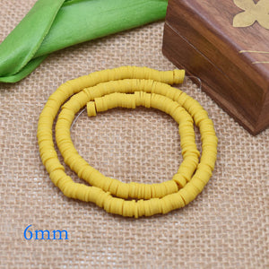 6mm Flat Round Polymer Clay Beads Chip Disk Loose Spacer Handmade Beads For DIY Jewelry Making Bracelet Finding Mixed Color