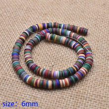 Load image into Gallery viewer, 6mm Flat Round Polymer Clay Beads Chip Disk Loose Spacer Handmade Beads For DIY Jewelry Making Bracelet Finding Mixed Color