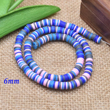 Load image into Gallery viewer, 6mm Flat Round Polymer Clay Beads Chip Disk Loose Spacer Handmade Beads For DIY Jewelry Making Bracelet Finding Mixed Color