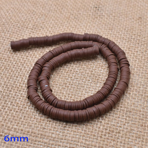 6mm Flat Round Polymer Clay Beads Chip Disk Loose Spacer Handmade Beads For DIY Jewelry Making Bracelet Finding Mixed Color