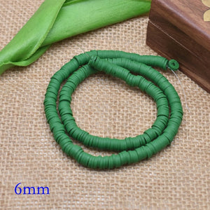 6mm Flat Round Polymer Clay Beads Chip Disk Loose Spacer Handmade Beads For DIY Jewelry Making Bracelet Finding Mixed Color