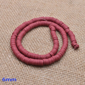 6mm Flat Round Polymer Clay Beads Chip Disk Loose Spacer Handmade Beads For DIY Jewelry Making Bracelet Finding Mixed Color