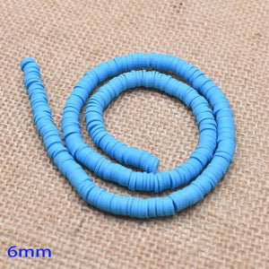 6mm Flat Round Polymer Clay Beads Chip Disk Loose Spacer Handmade Beads For DIY Jewelry Making Bracelet Finding Mixed Color