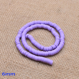 6mm Flat Round Polymer Clay Beads Chip Disk Loose Spacer Handmade Beads For DIY Jewelry Making Bracelet Finding Mixed Color
